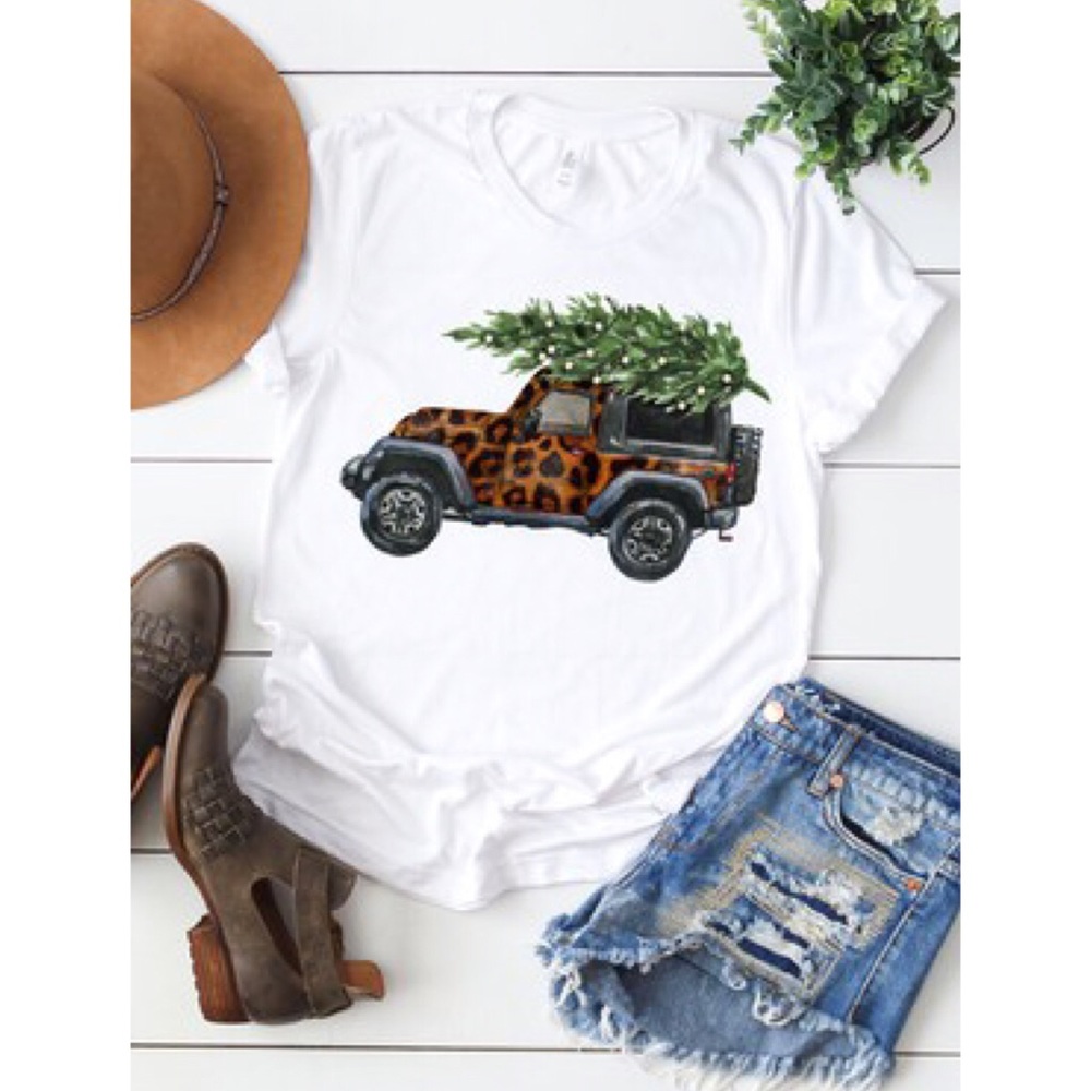 Jeep Christmas tree-tee